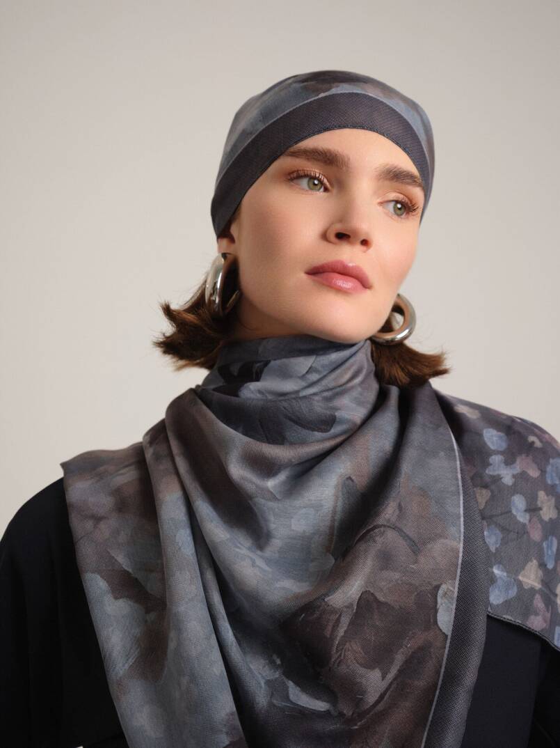 Şakayık Koleksiyonu - Kömür Çift Taraf Şal - 6