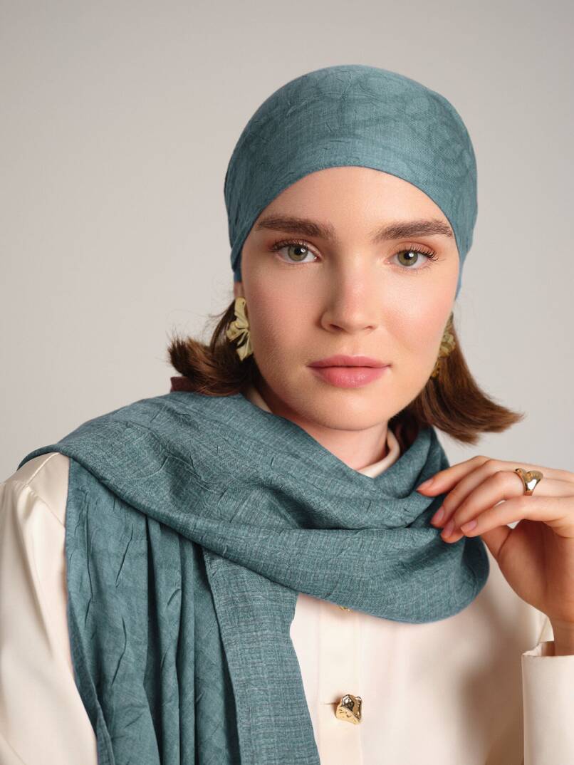 Şebnem Hattı Koleksiyonu - Haliç Tini Çift Taraf Şal - 1