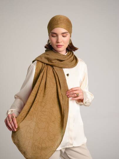 Şebnem Hattı Koleksiyonu - Yazma Rengi Çift Taraf Şal