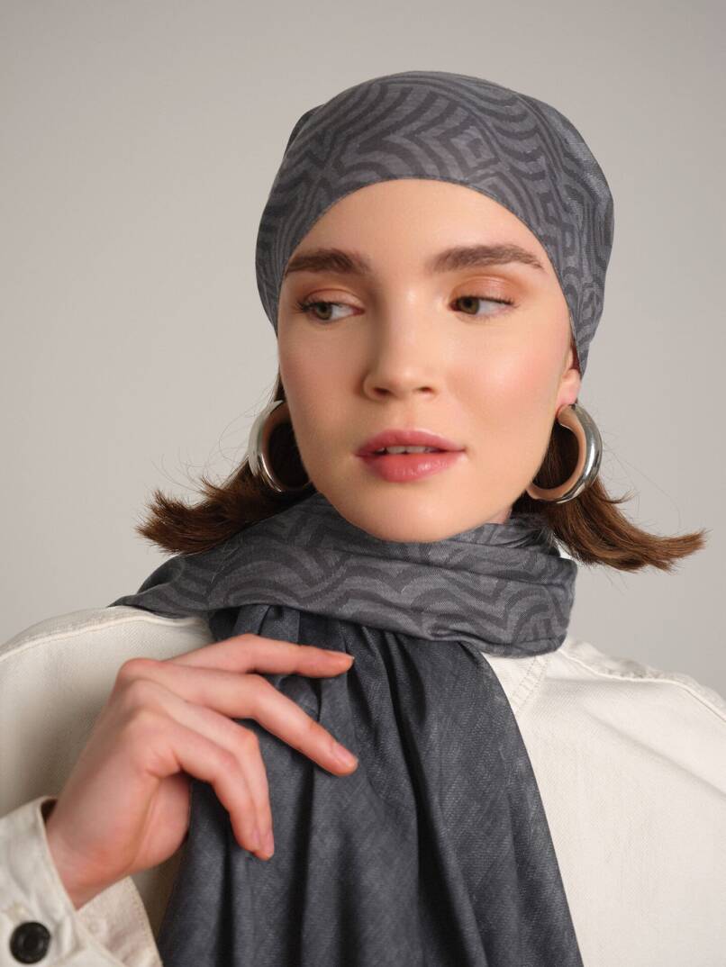 Şiraze Koleksiyonu - Açık Vizon Çift Taraf Şal - 1