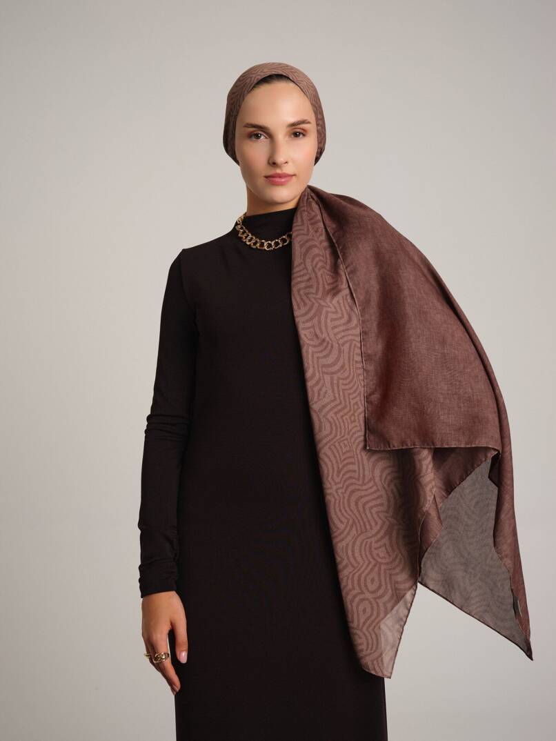 Şiraze Koleksiyonu - Gül Kurusu Gri Çift Taraf Şal - 3