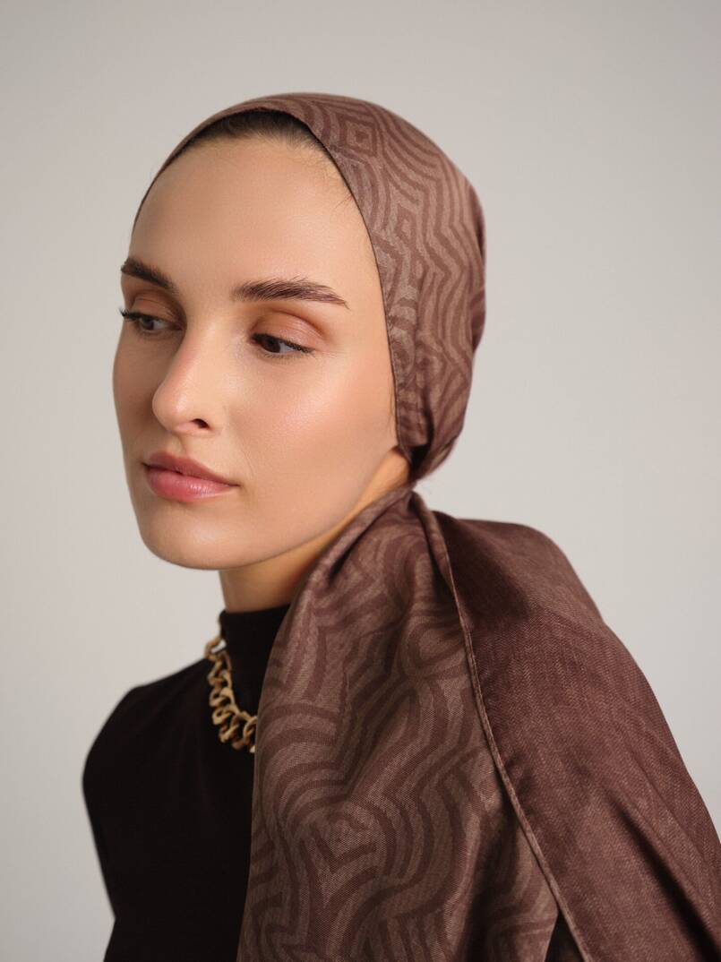 Şiraze Koleksiyonu - Gül Kurusu Gri Çift Taraf Şal - 4