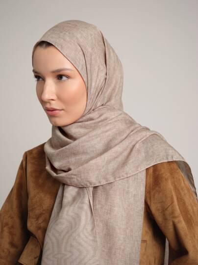 Şiraze Koleksiyonu - Kirli Bej Çift Taraf Şal - 4