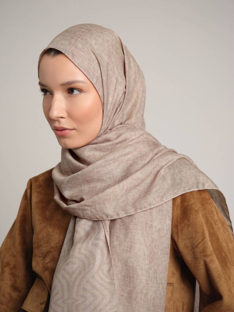 Şiraze Koleksiyonu - Kirli Bej Çift Taraf Şal - 4