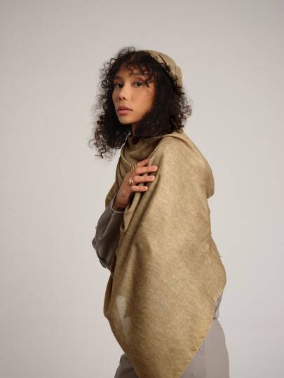 Şiraze Koleksiyonu - Soluk Somon Çift Taraf Şal - 6