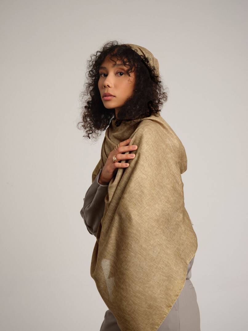 Şiraze Koleksiyonu - Soluk Somon Çift Taraf Şal - 6