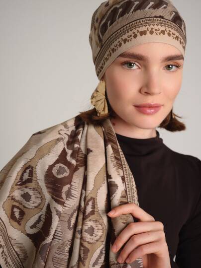 Sırlı Motifler Koleksiyonu - Kumkapı Tek Taraf Şal