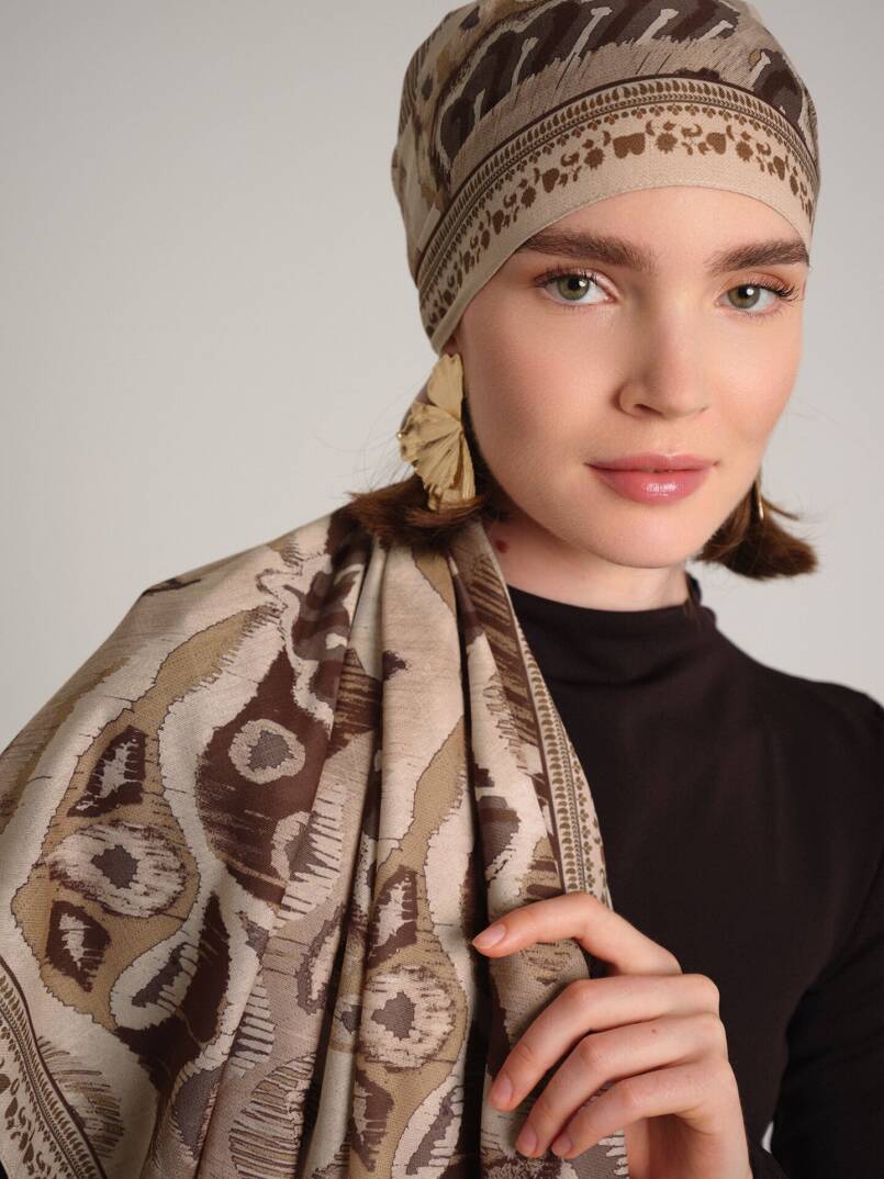 Sırlı Motifler Koleksiyonu - Kumkapı Tek Taraf Şal - 1