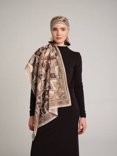 Sırlı Motifler Koleksiyonu - Kumkapı Tek Taraf Şal - 2