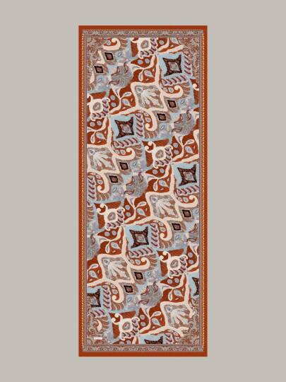 Sırlı Motifler Koleksiyonu - Tunç Tek Taraf Şal