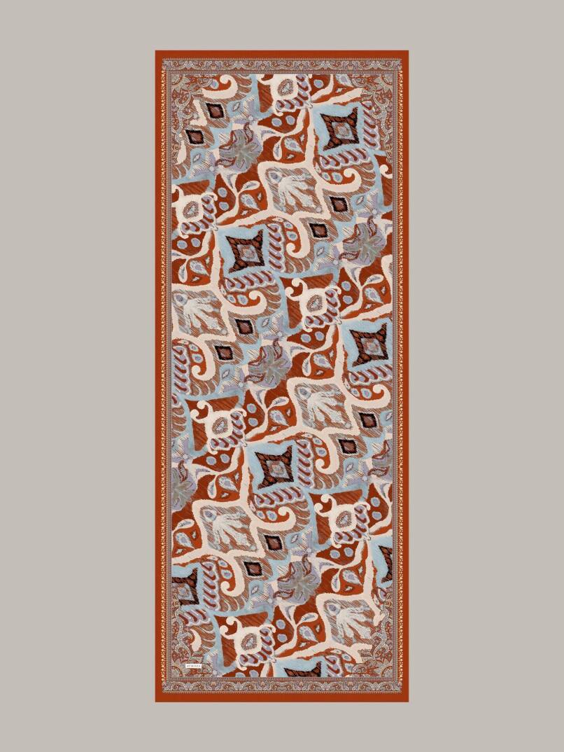 Sırlı Motifler Koleksiyonu - Tunç Tek Taraf Şal - 1