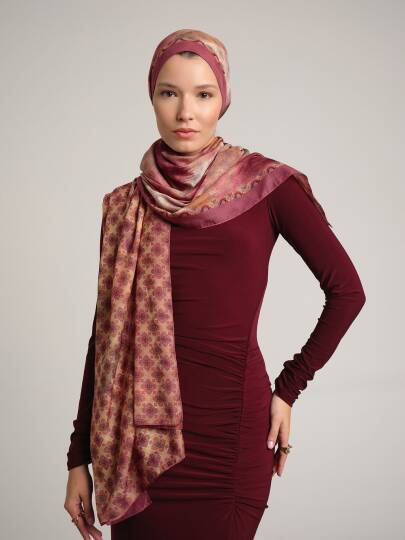 Suyolu Koleksiyonu - Gül Tozu Çift Taraf Şal