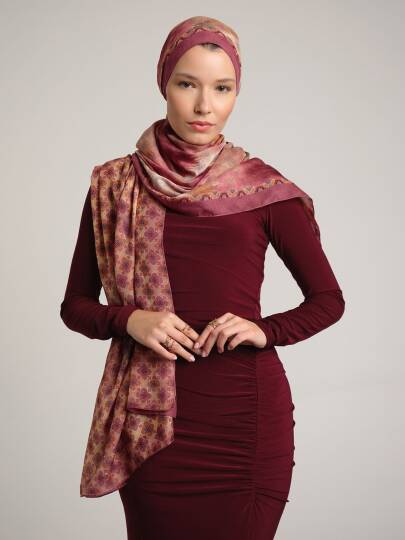 Suyolu Koleksiyonu - Gül Tozu Çift Taraf Şal - 3