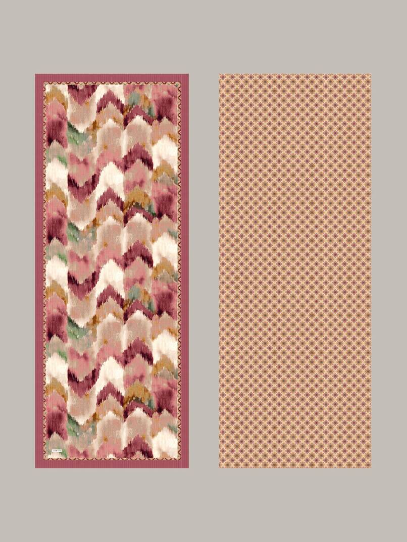 Suyolu Koleksiyonu - Gül Tozu Çift Taraf Şal - 5