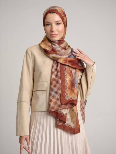 Suyolu Koleksiyonu - Kiremit Yürüyüşü Çift Taraf Şal - 2