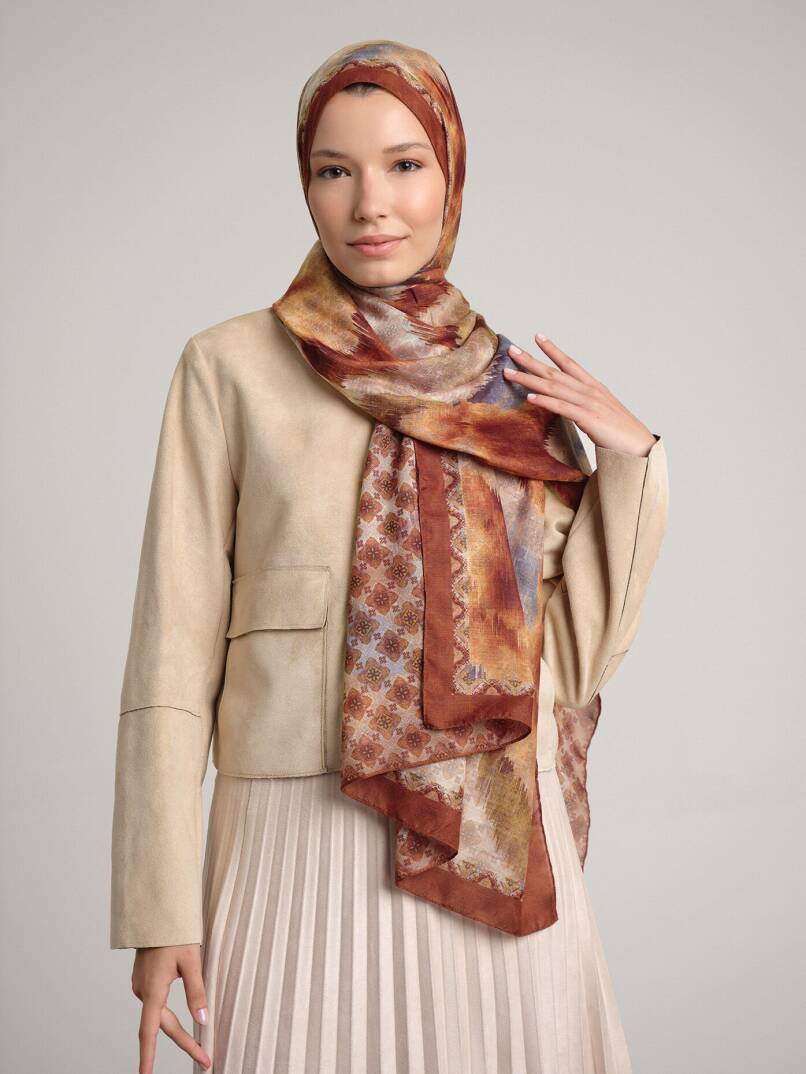 Suyolu Koleksiyonu - Kiremit Yürüyüşü Çift Taraf Şal - 2