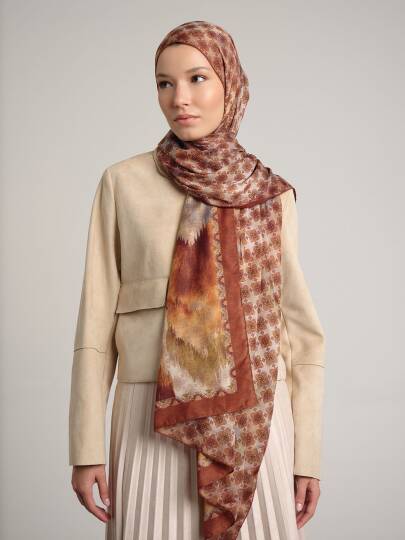 Suyolu Koleksiyonu - Kiremit Yürüyüşü Çift Taraf Şal - 3