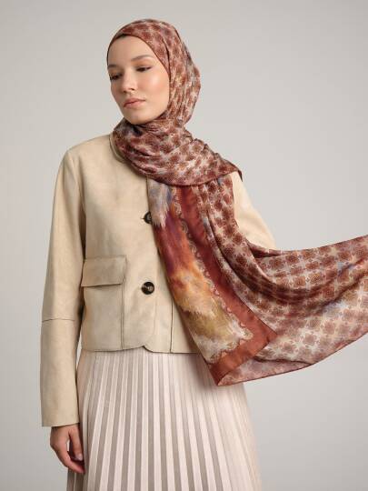 Suyolu Koleksiyonu - Kiremit Yürüyüşü Çift Taraf Şal - 4