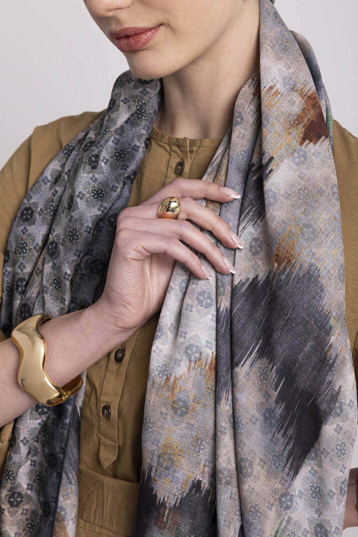 Suyolu Koleksiyonu - Kül Yolu Çift Taraf Şal - 2