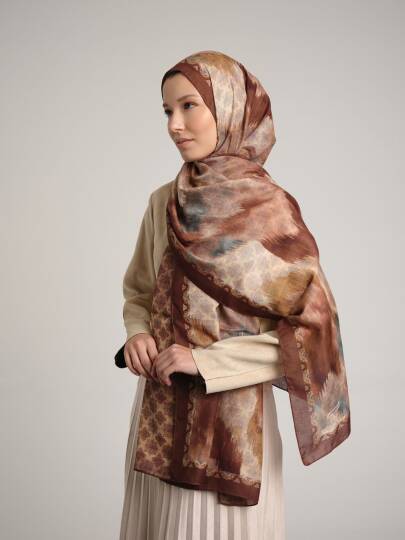 Suyolu Koleksiyonu - Kum Akışı Çift Taraf Şal - 3
