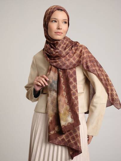 Suyolu Koleksiyonu - Kum Akışı Çift Taraf Şal - 5