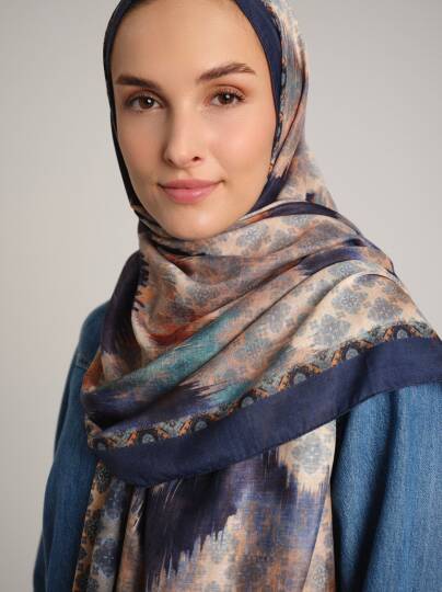 Suyolu Koleksiyonu - Mavi Geçit Çift Taraf Şal - 2