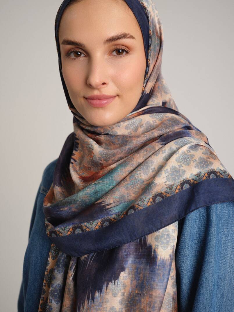 Suyolu Koleksiyonu - Mavi Geçit Çift Taraf Şal - 2