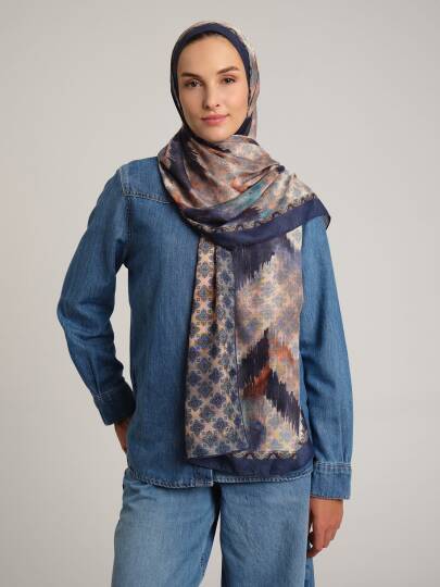 Suyolu Koleksiyonu - Mavi Geçit Çift Taraf Şal - 3