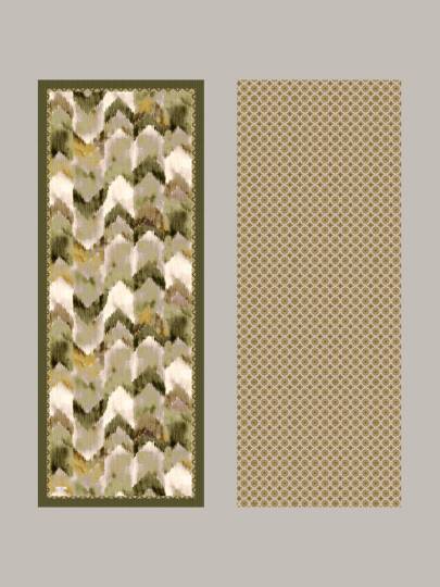 Suyolu Koleksiyonu - Zeytin Gölgesi Çift Taraf Şal - 6