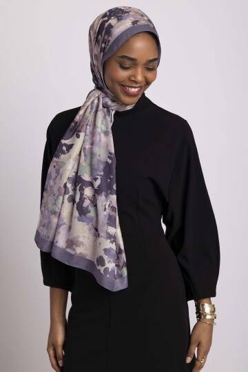 Tomurcuk Koleksiyonu - Leylak Tomurcuğu Tek Taraf Şal - 2