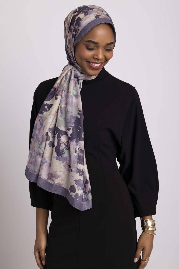 Tomurcuk Koleksiyonu - Leylak Tomurcuğu Tek Taraf Şal - 2