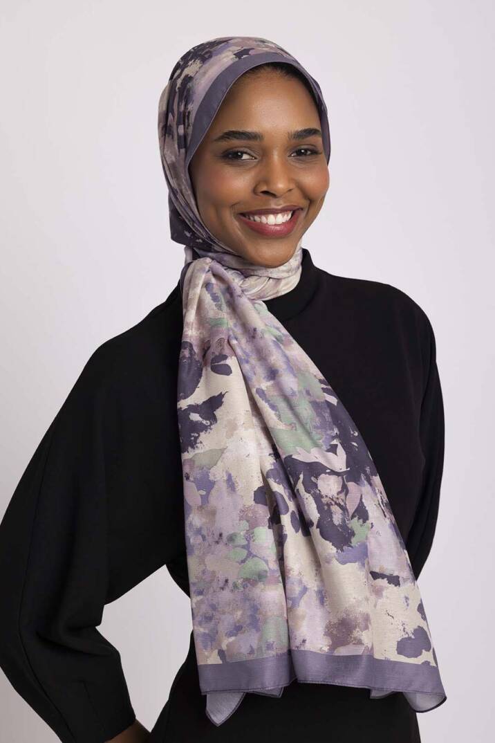 Tomurcuk Koleksiyonu - Leylak Tomurcuğu Tek Taraf Şal - 1