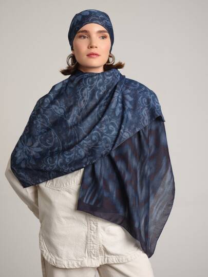 Yalaz Koleksiyonu - Gece Notası Çift Taraf Şal - 3