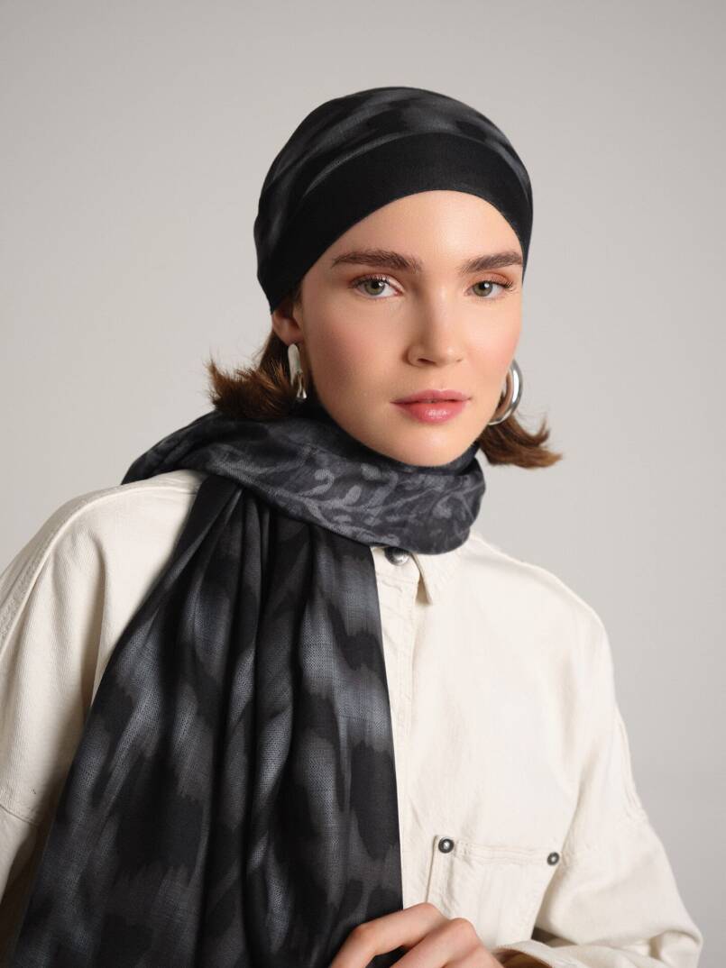 Yalaz Koleksiyonu - Kara Akis Çift Taraf Şal - 2