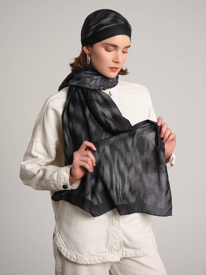 Yalaz Koleksiyonu - Kara Akis Çift Taraf Şal - 5