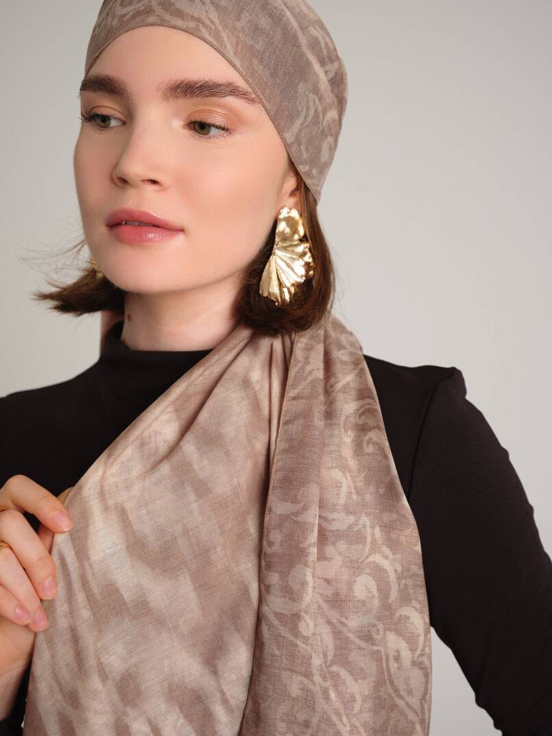 Yalaz Koleksiyonu - Tütsü Çift Taraf Şal - 2