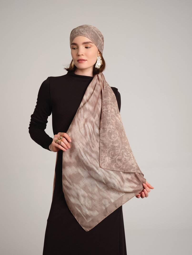 Yalaz Koleksiyonu - Tütsü Çift Taraf Şal - 3