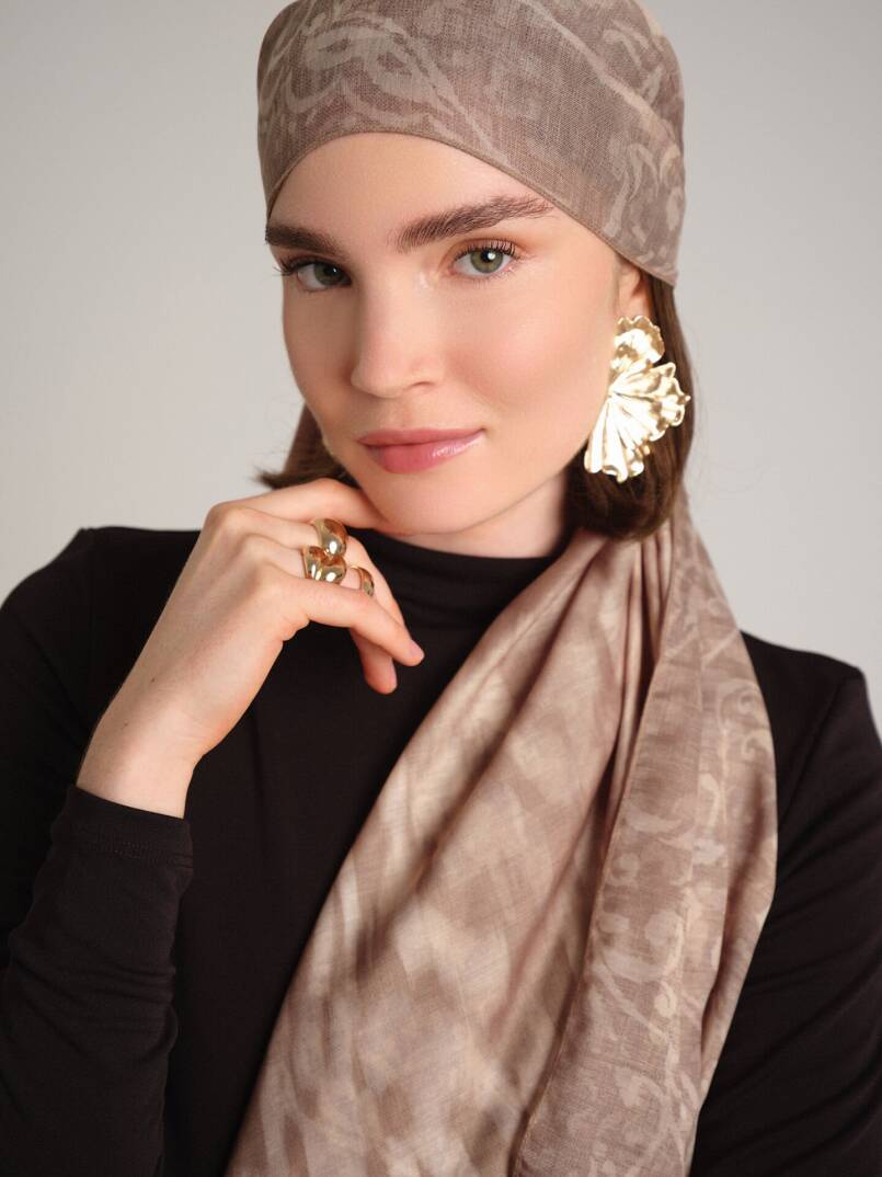 Yalaz Koleksiyonu - Tütsü Çift Taraf Şal - 4